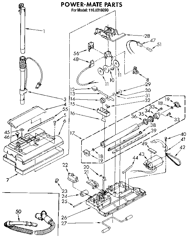 Kenmore 1165318090 power mate diagram