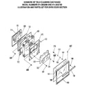 Kenmore 9113652091 oven door section diagram
