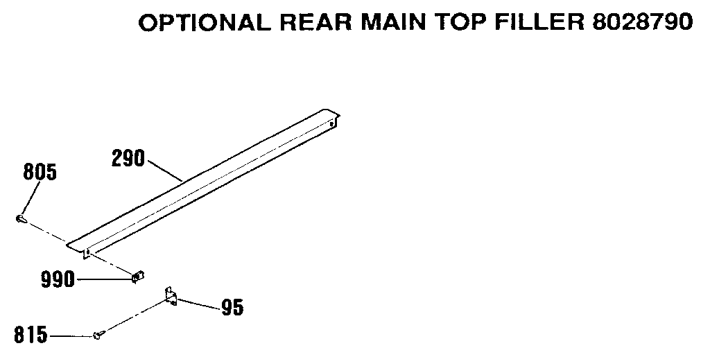 Kenmore 9113652091 optional rear main top filler 8028790 diagram