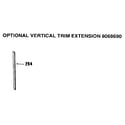 Kenmore 9113652091 optional vertical trim extension 8068690 diagram