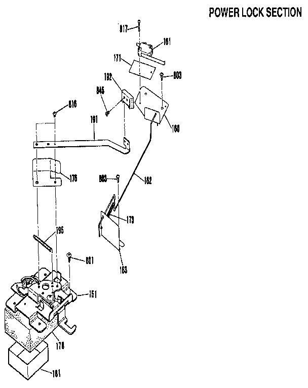 Kenmore 9119372591 power lock section diagram