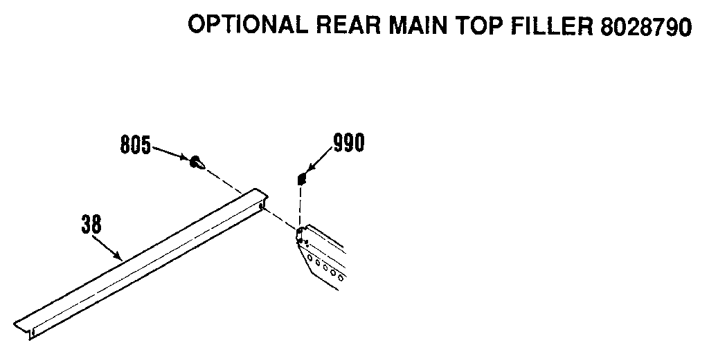 Kenmore 9114652591 optional rear main top filler 8028790 diagram