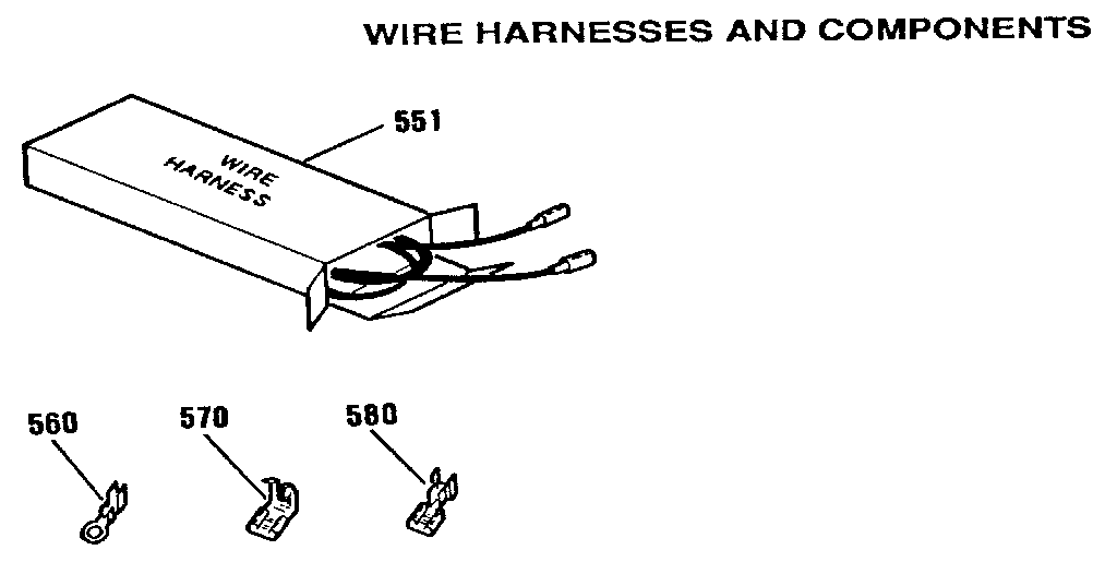 Kenmore 9119352591 wire harnesses and components diagram