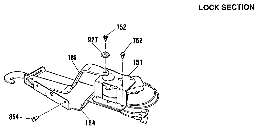 Kenmore 9114832992 lock section diagram