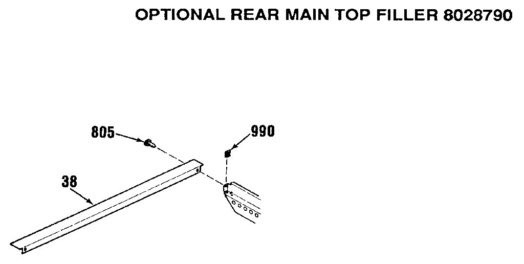 Kenmore 9114672591 optional rear top filler diagram