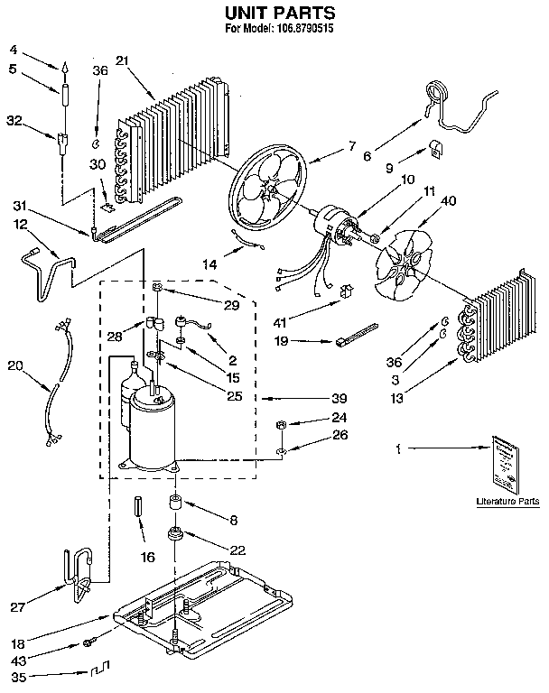Kenmore 1068790515 unit diagram