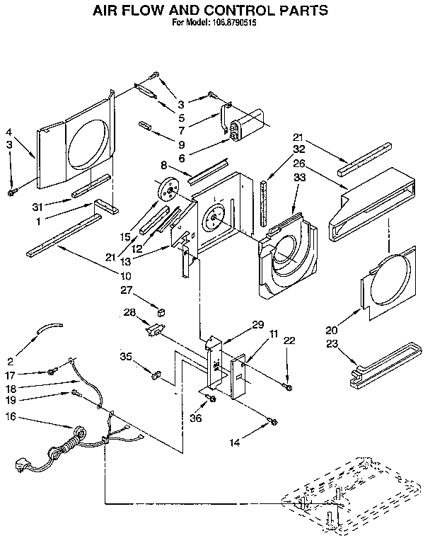 Kenmore 1068790515 air flow and control diagram