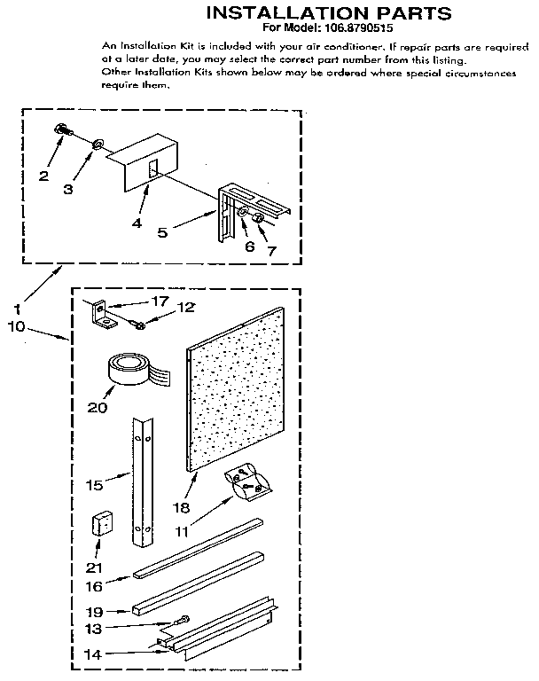 Kenmore 1068790515 installation diagram
