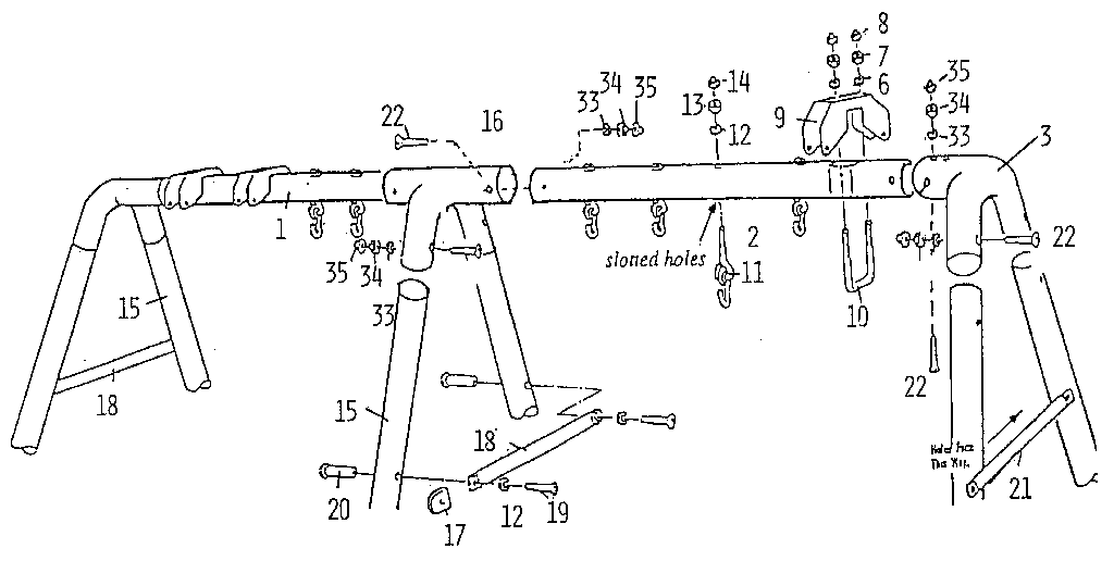 Sears 6622 a-frame assembly diagram