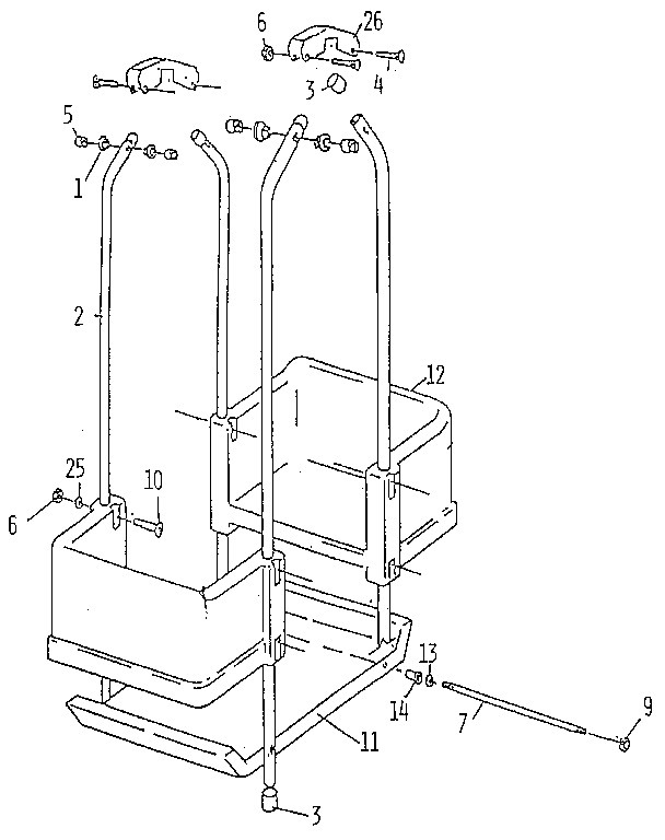 Sears 6622 lawn swing assembly diagram