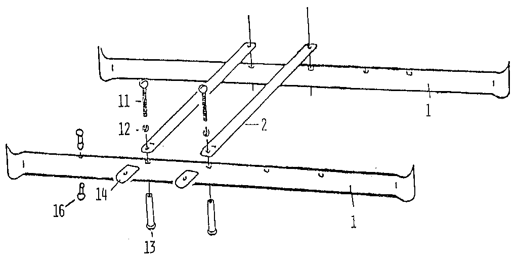 Sears 72707 ladder rail assembly diagram