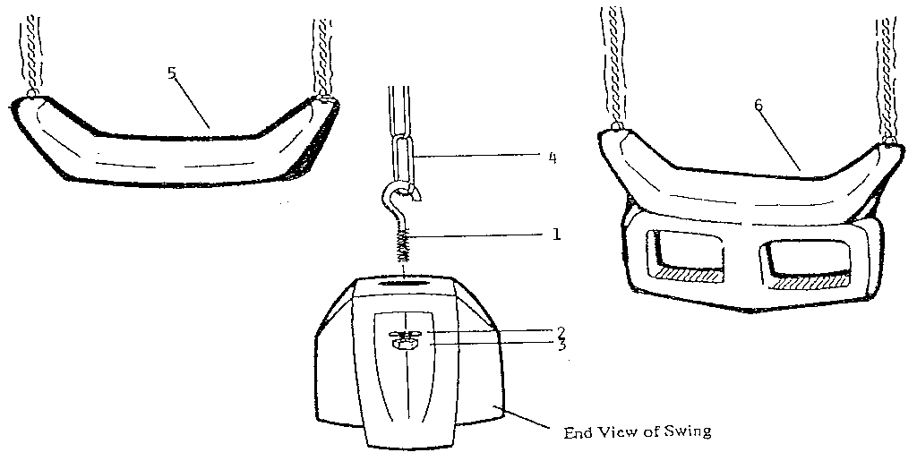 Sears 72707 swing seat assembly diagram