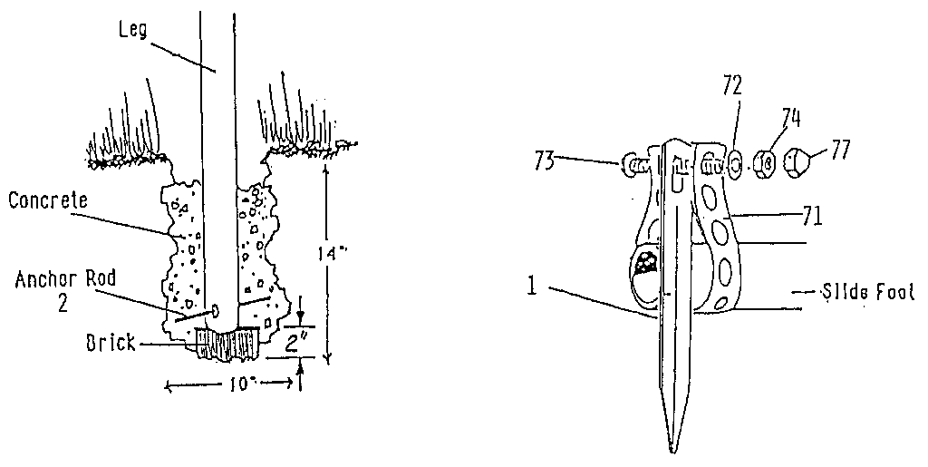 Sears 72707 anchor assembly diagram