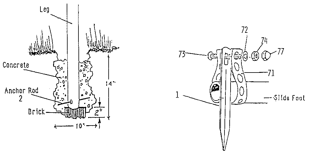 Sears 720611 anchor assembly diagram