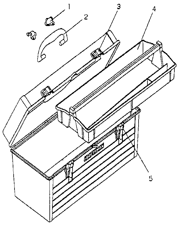 Craftsman 70665082CO 22" plastic handbox diagram