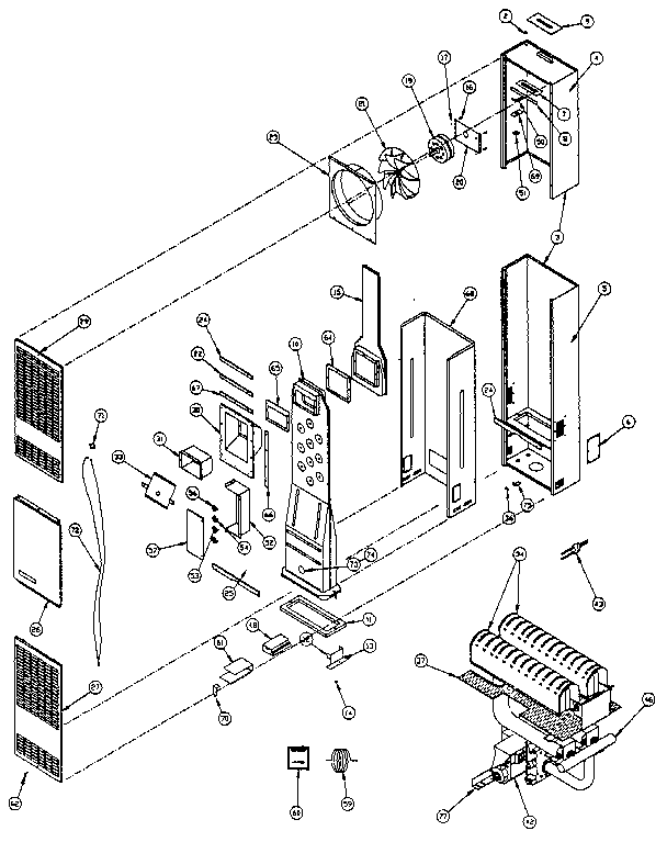 Kenmore 693F358220 functional replacement parts diagram
