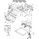 Kenmore 11097293510 top and console diagram