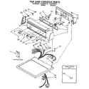 Kenmore 11096292110 top and console diagram