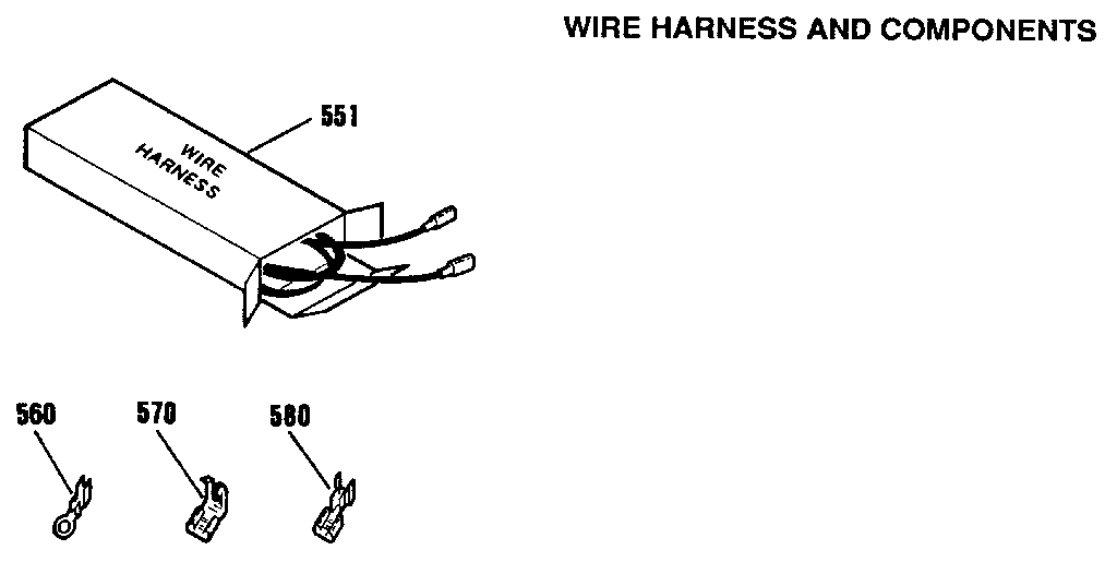 Kenmore 9114552091 harness and components diagram