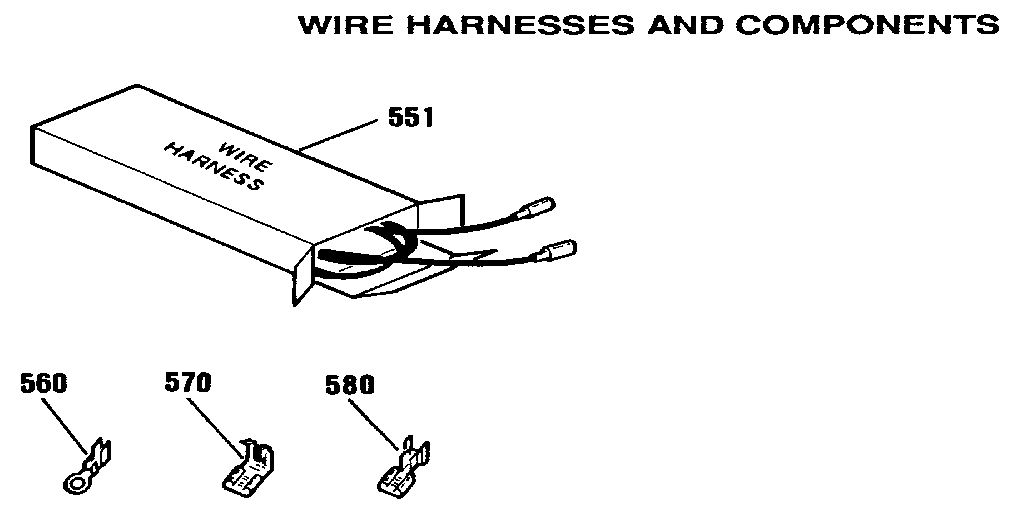 Kenmore 9116463190 wire harnesses and components diagram