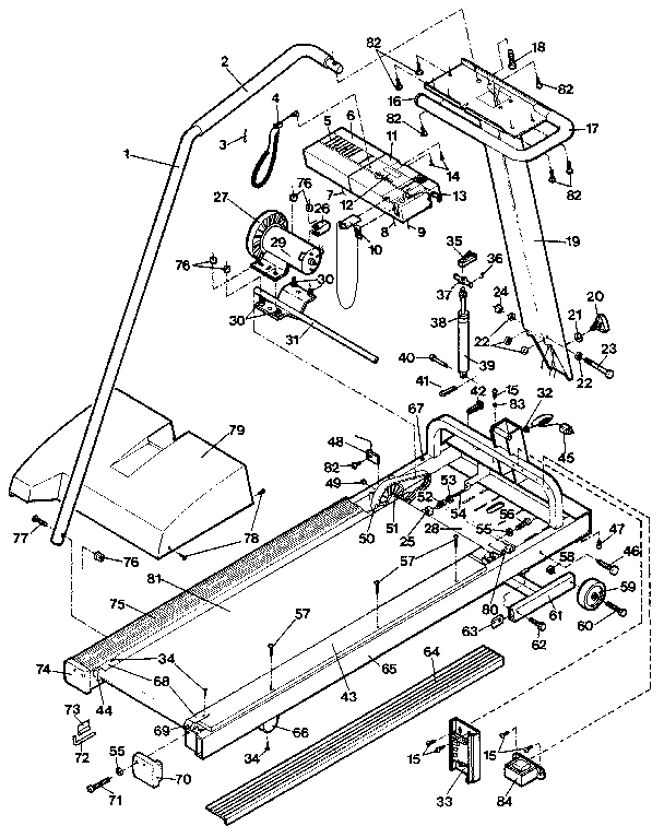 Weslo WL425011 unit parts diagram