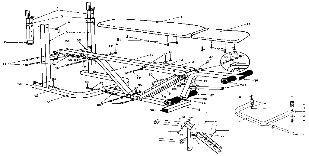 Gold's Gym G434S unit parts diagram