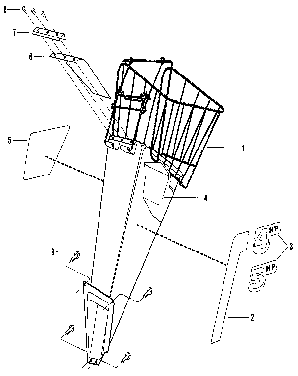 Troybilt 47279 chipper chute diagram