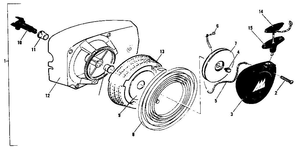 McCulloch PRO MAC 4300 MODEL 600116-05 fan housing/starter assembly figure 3 diagram