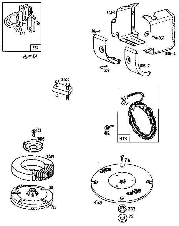 Craftsman 917255891 blower housing and stator diagram