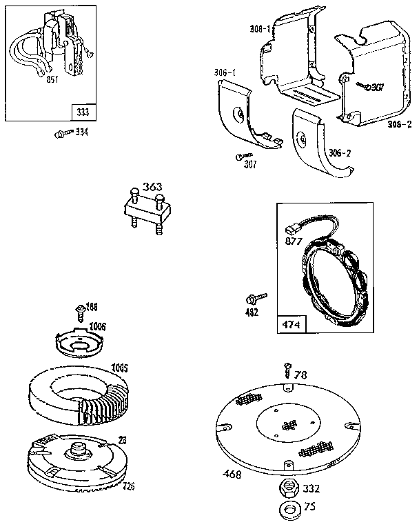 Craftsman 917254860 blower housing and stator diagram