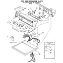 Kenmore 11097291810 top and console diagram
