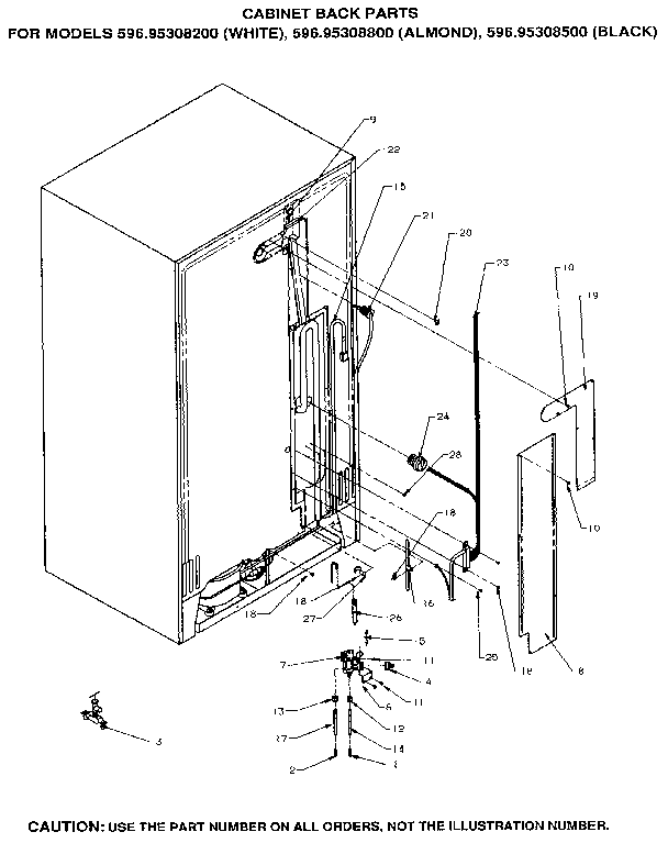 Kenmore 59695308200 cabinet back diagram