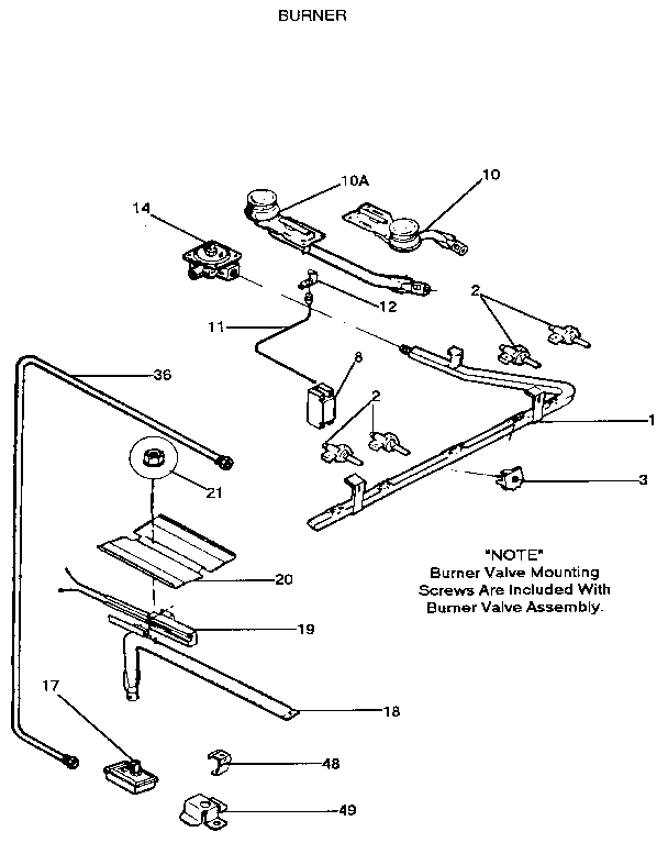 Kenmore 7916112190 burner diagram