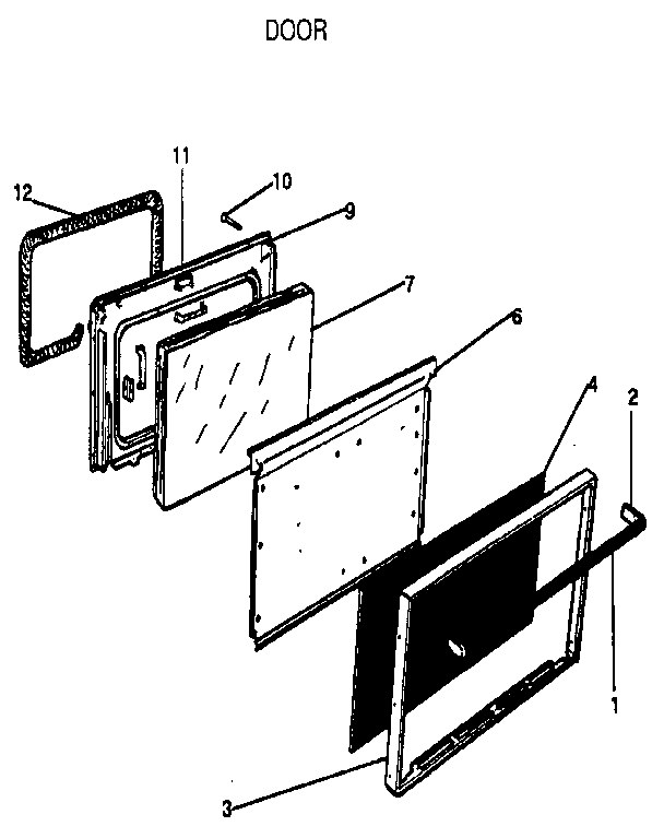 Kenmore 7916112190 door diagram