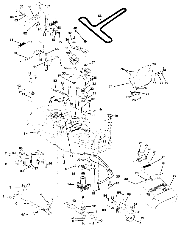 Craftsman 917254860 42" mower deck diagram