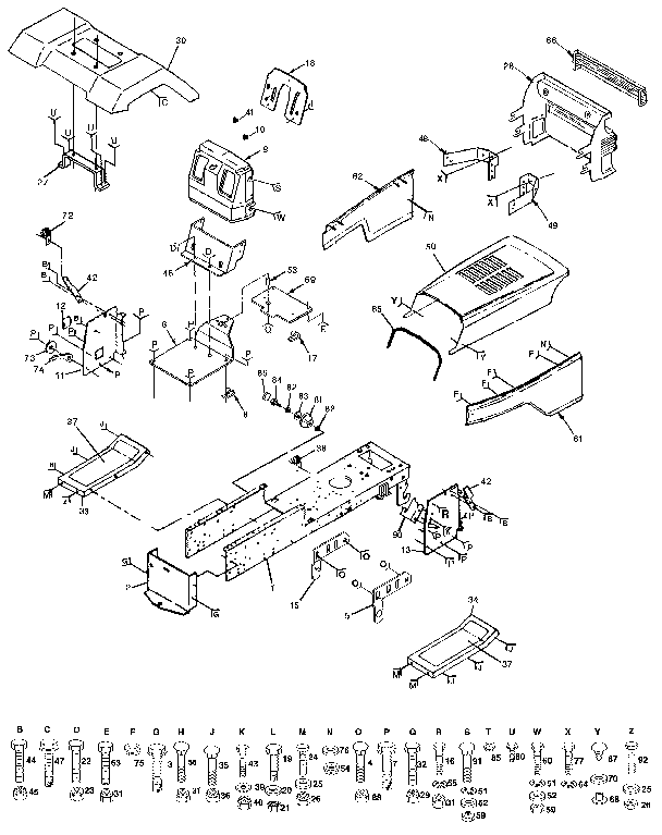 Craftsman 917255460 chassis and enclosures diagram