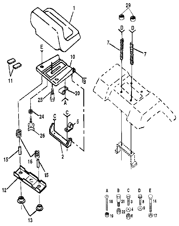 Craftsman 917255460 seat assembly diagram