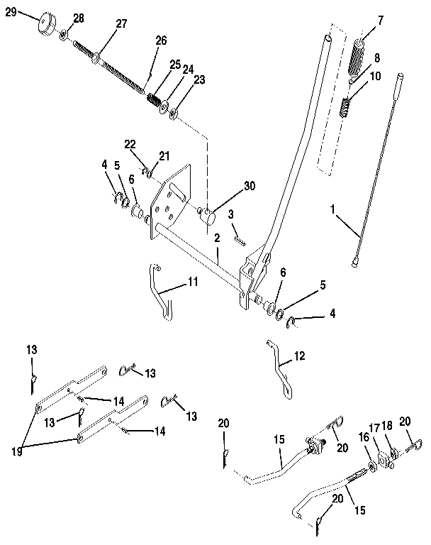 Craftsman 917255460 42" mower lift diagram