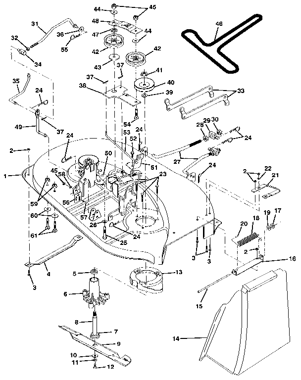 Craftsman 917256921 mower deck diagram