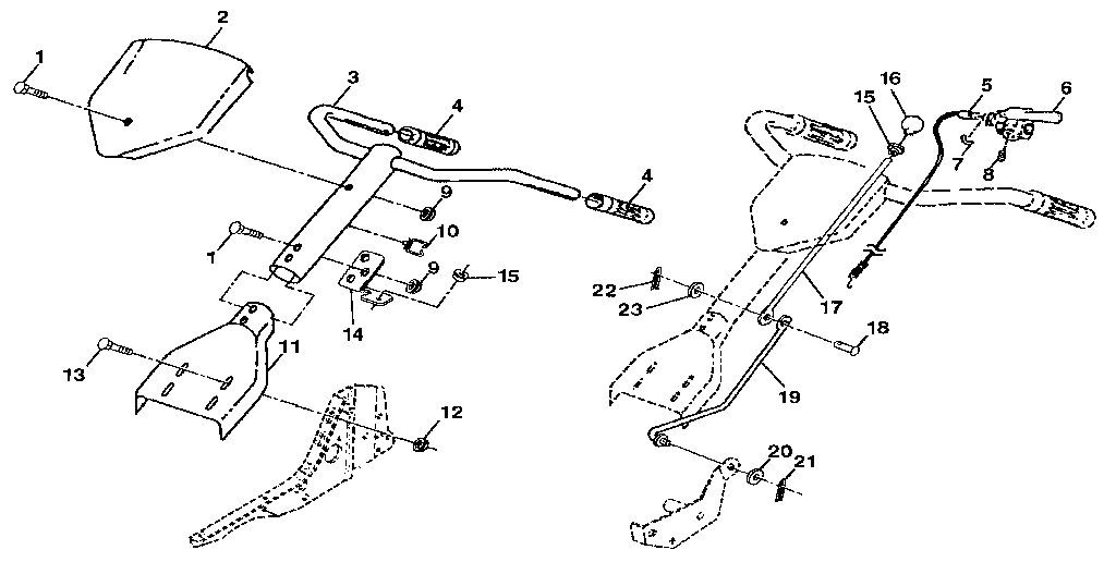 Craftsman 917296350 handle assembly diagram