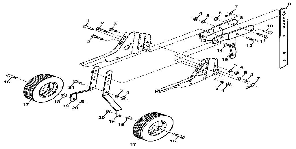 Craftsman 917296350 wheel and depth stake assembly diagram