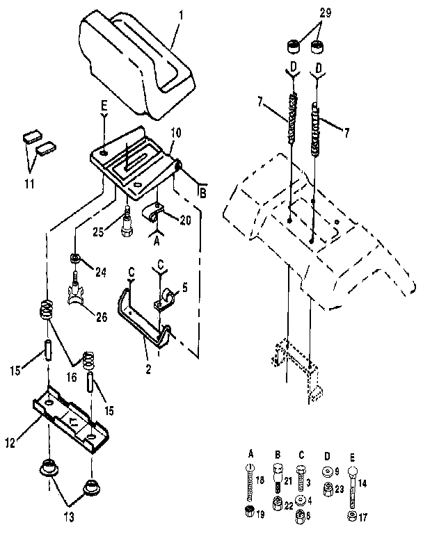 Craftsman 917255694 seat assembly diagram