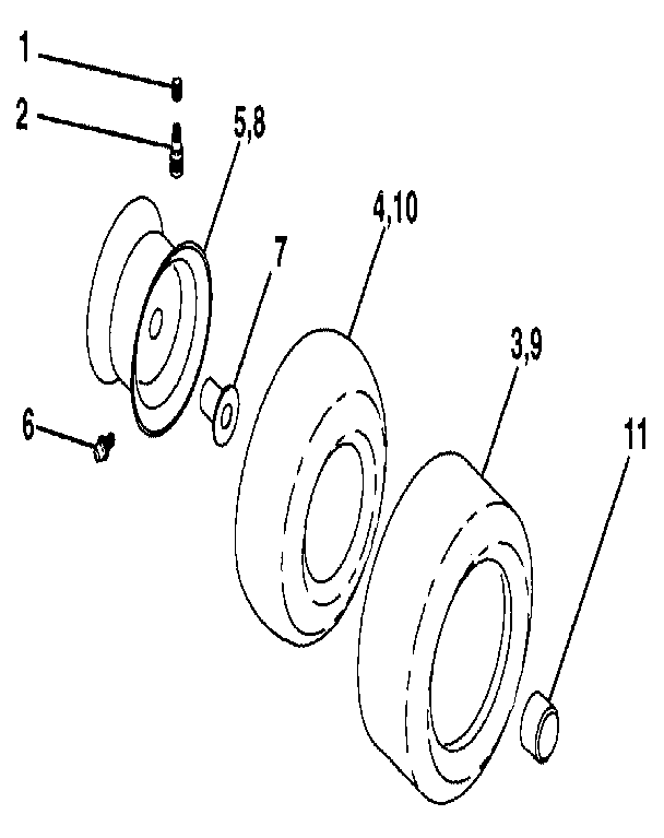 Craftsman 917255694 wheels & tires diagram