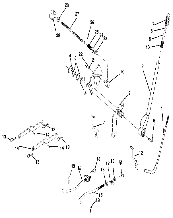 Craftsman 917255694 42" mower lift diagram