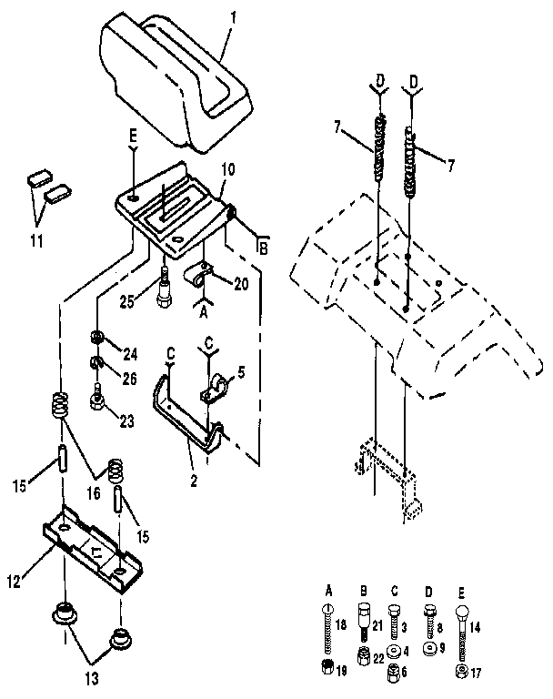 Craftsman 917257290 seat assembly diagram