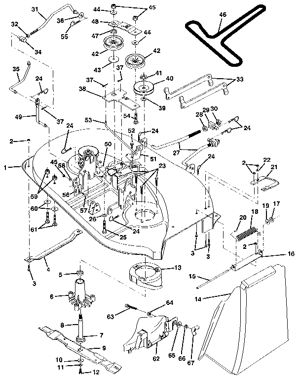 Craftsman 917256930 mower deck diagram