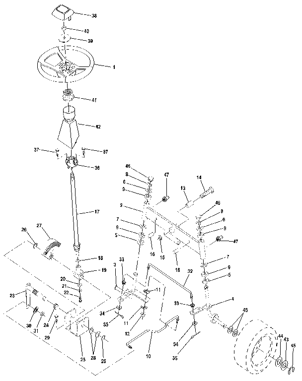 Craftsman 917254850 steering assembly diagram