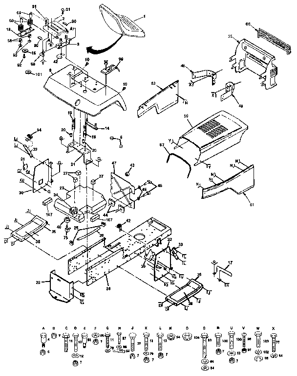 Craftsman 917255890 chassis and enclosures diagram