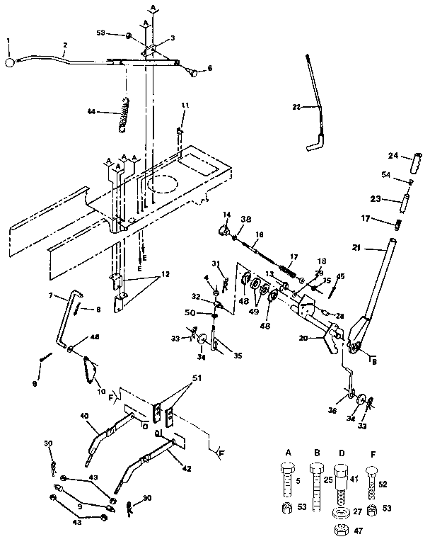 Craftsman 917255890 lift adjustment diagram