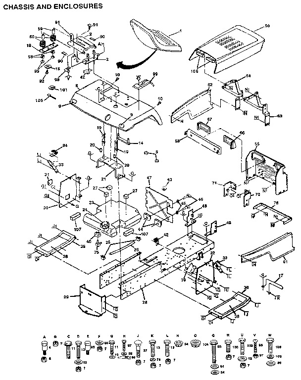 Craftsman 917255942 chassis and enclosures diagram